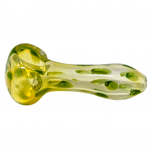 3.5" Silver Fumed Stretched Polka Dot Hand Pipe - (Pack of 5) - [ZD246]